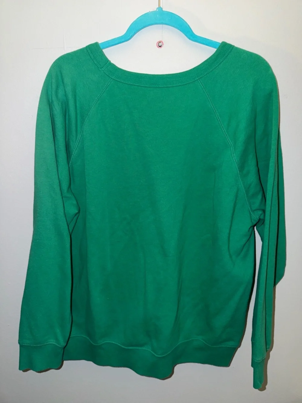 Green Crewneck Women's Sweater - Picture 2 of 3